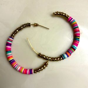 Colorful hoop earrings